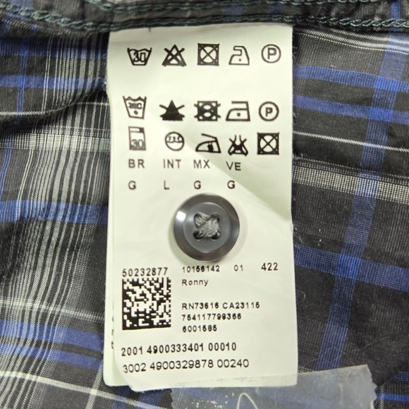 BOSS Hugo Boss Slim Fit Plaid Button Down Long Sleeve Shirt Men's Large - Picture 5 of 9